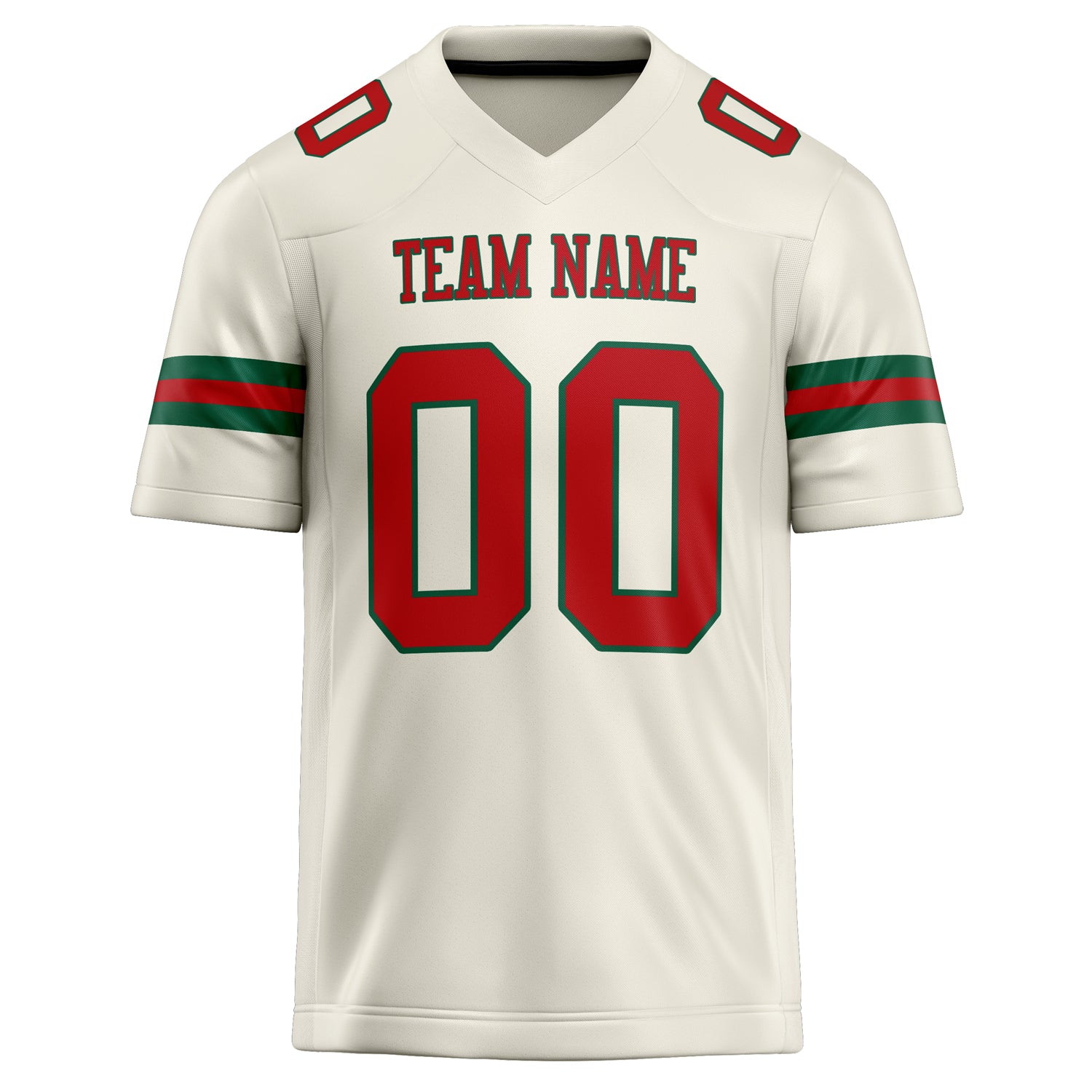 Personalized Cream & red Solid Colour Football Jersey