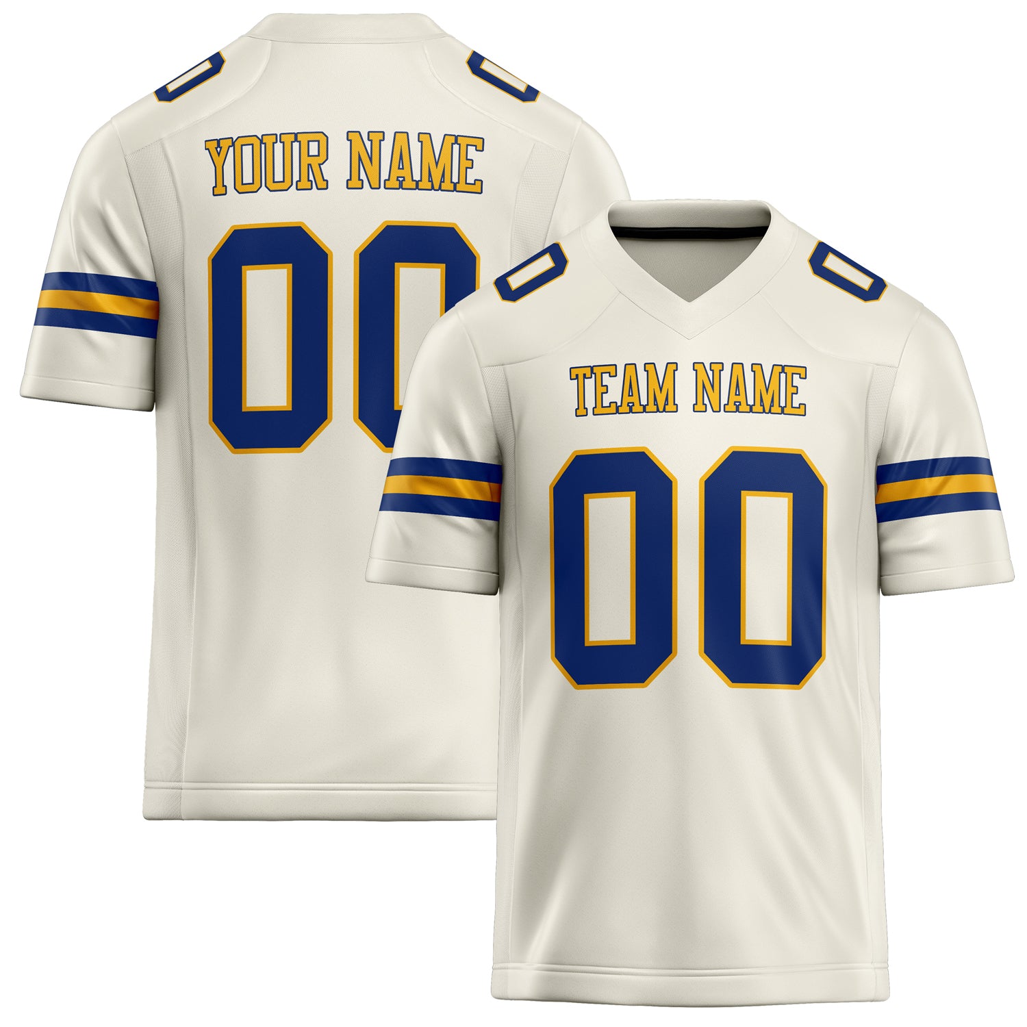 Personalized Cream royal Solid Colour Football Jersey FT02240730CR098