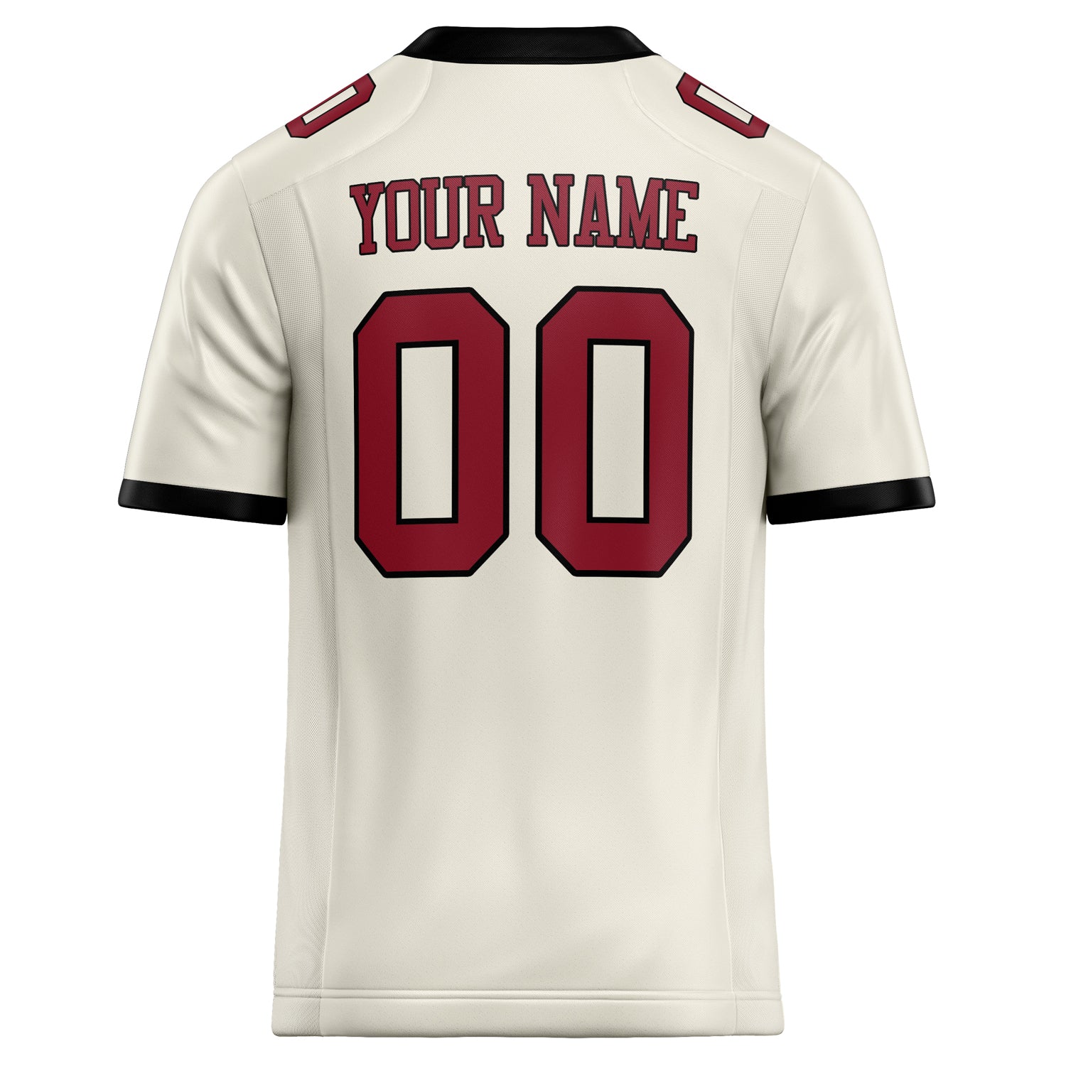 Personalized Cream & maroon Solid Colour Football Jersey
