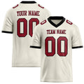 Personalized Cream maroon Solid Colour Football Jersey FT02240730CR099