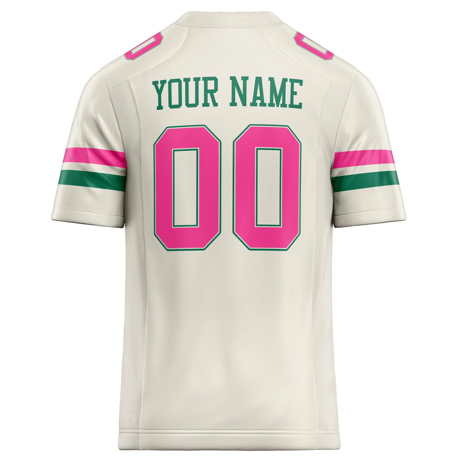Personalized Cream & pink Solid Colour Football Jersey