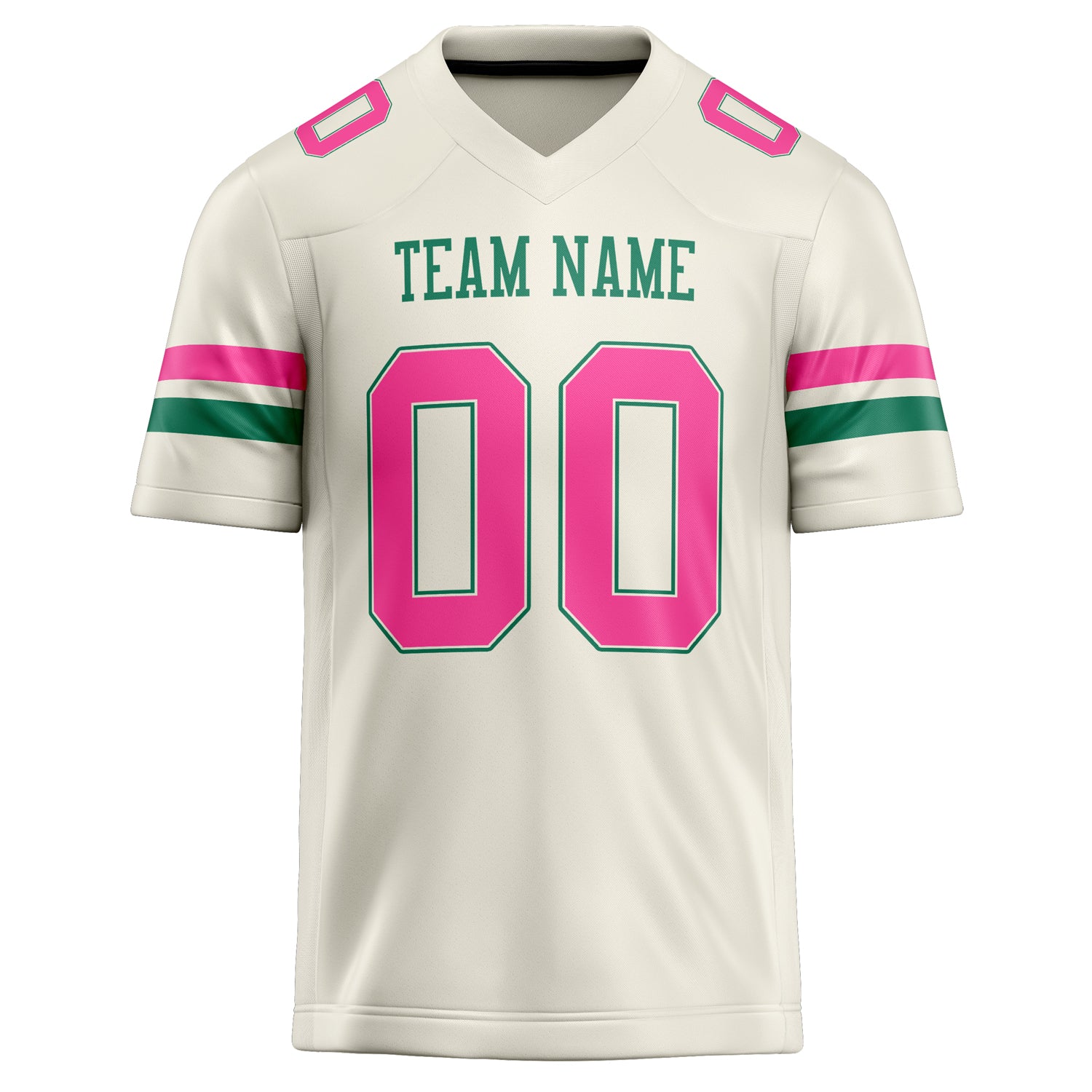 Personalized Cream & pink Solid Colour Football Jersey