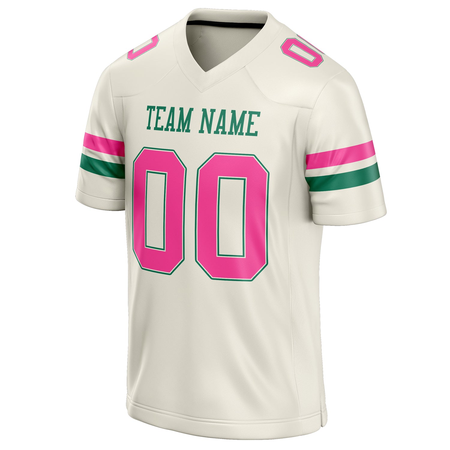 Personalized Cream & pink Solid Colour Football Jersey