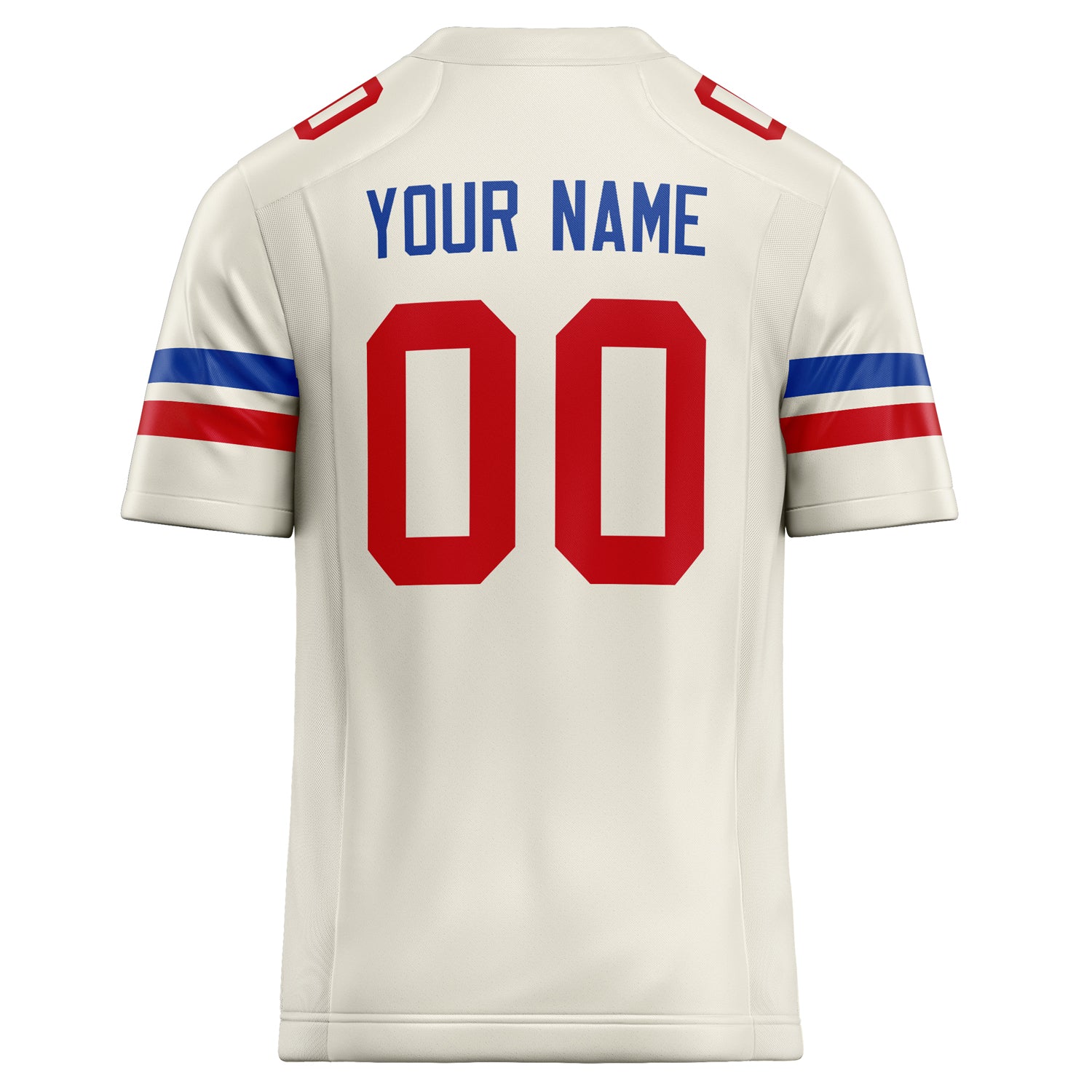 Personalized Cream & red Solid Colour Football Jersey