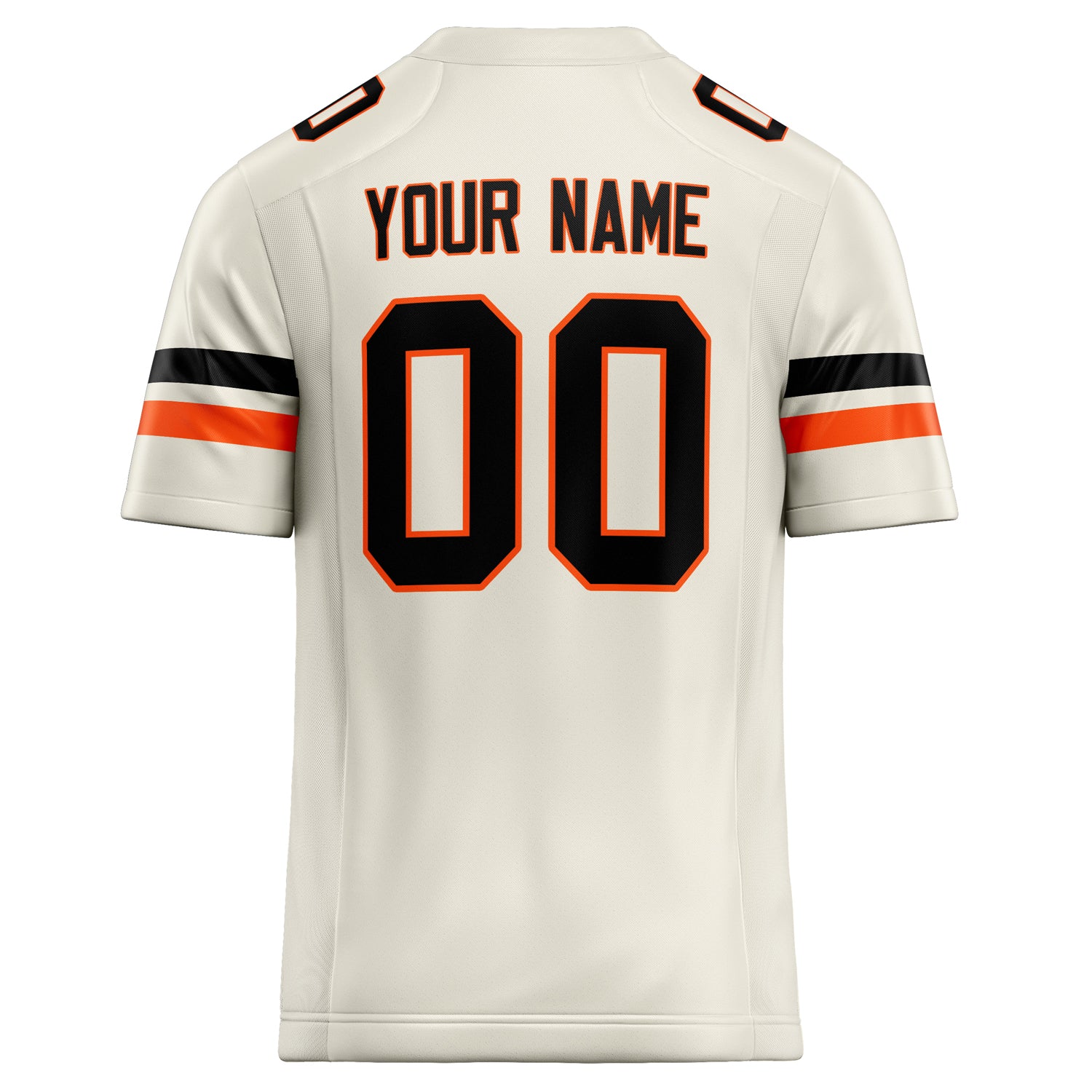 Personalized Cream & Black Solid Colour Football Jersey