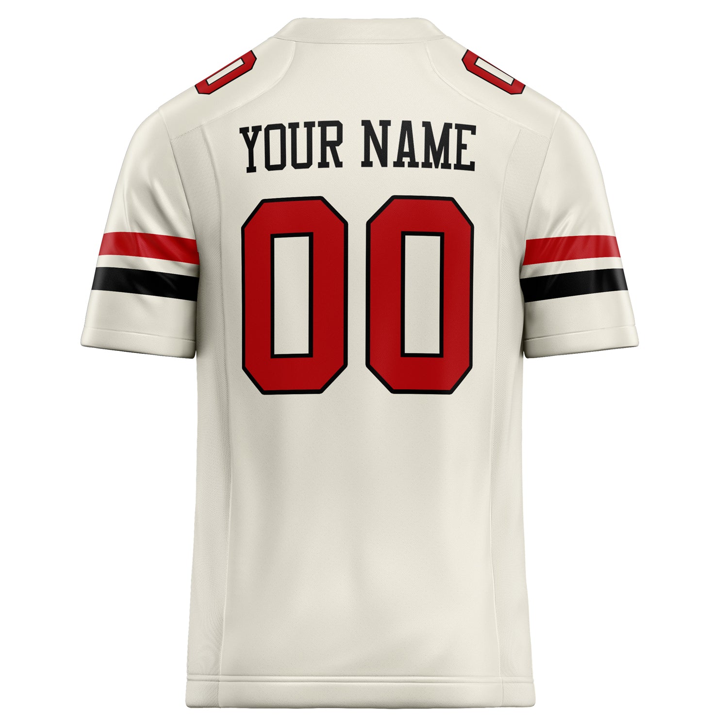 Personalized Cream & red Solid Colour Football Jersey