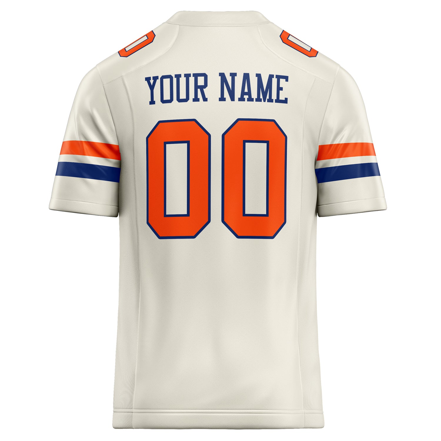 Personalized Cream & orange Solid Colour Football Jersey