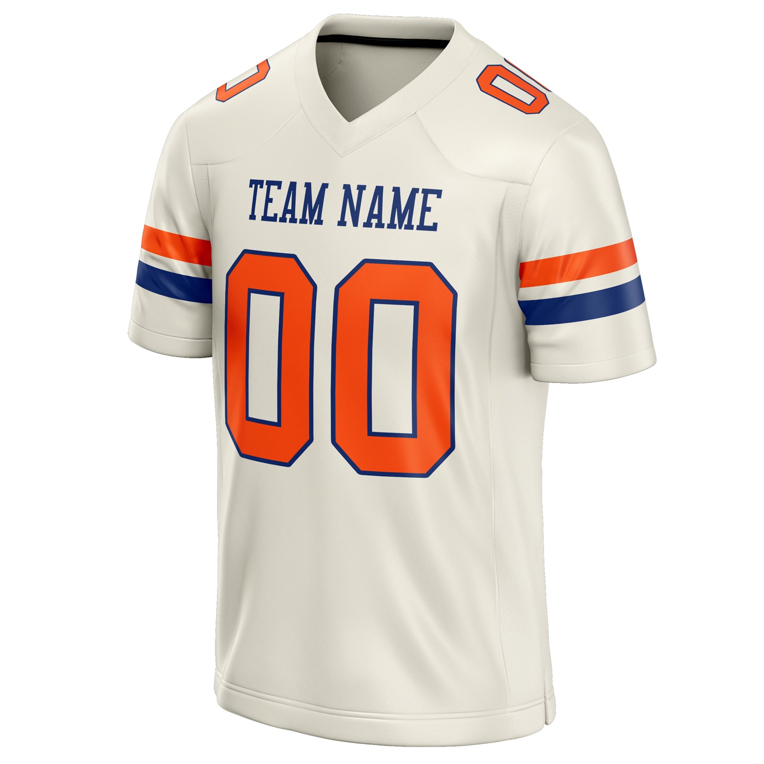 Personalized Cream & orange Solid Colour Football Jersey