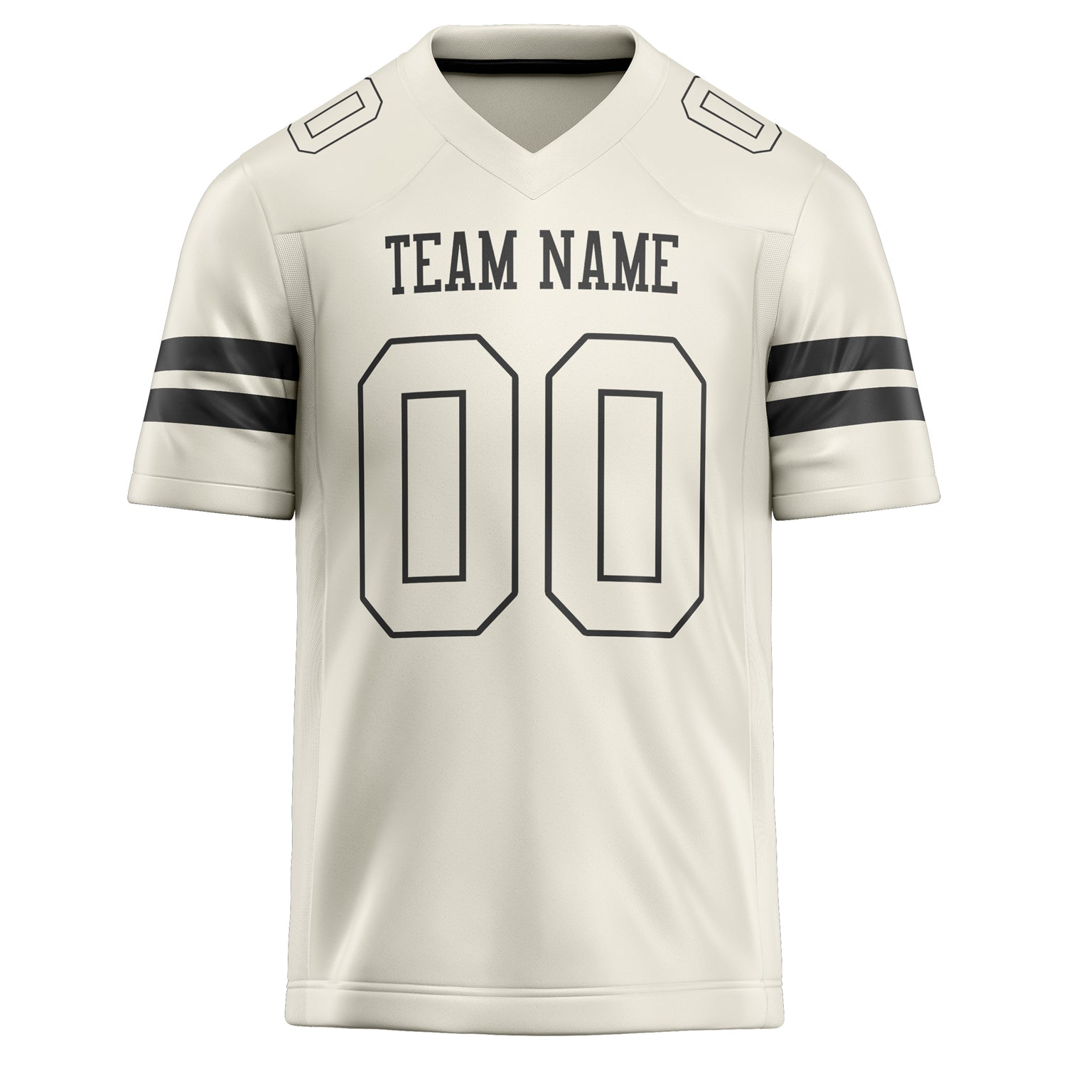 Personalized Cream & gray Solid Colour Football Jersey