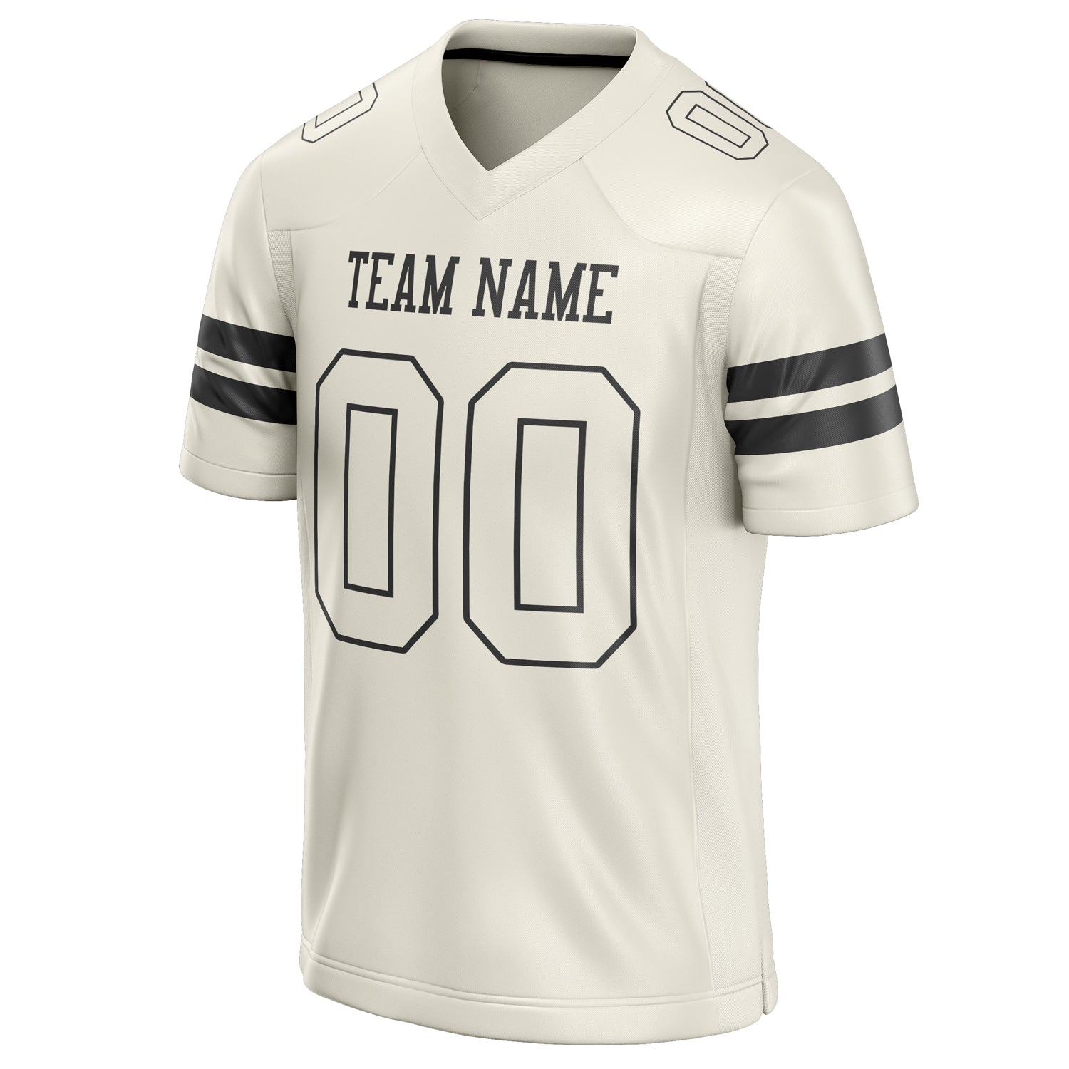 Personalized Cream & gray Solid Colour Football Jersey