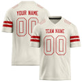 Personalized Cream red Solid Colour Football Jersey FT02240730CR108