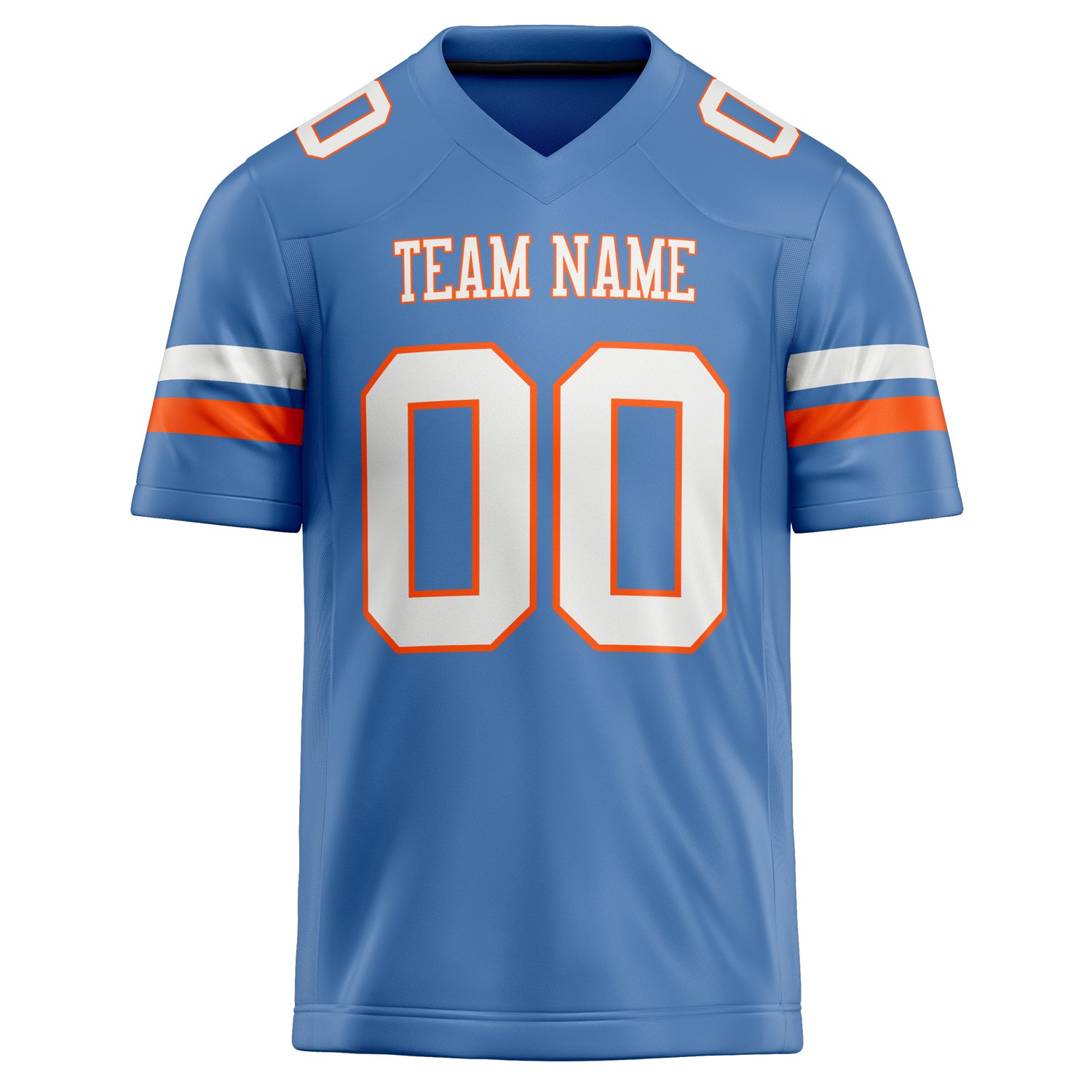 Personalized Electric & Blue White Solid Colour Football Jersey