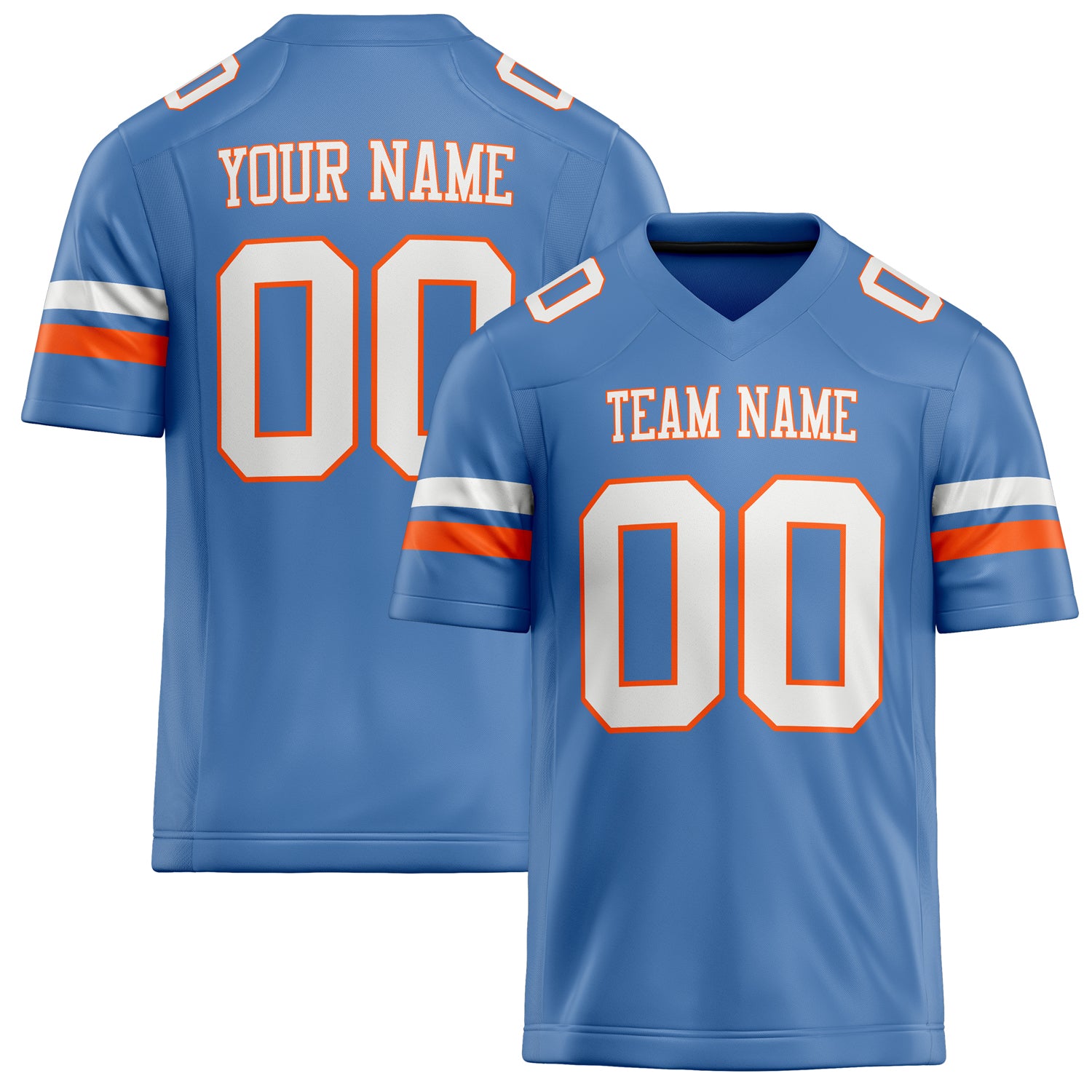 Personalized Electric Blue White Solid Colour Football Jersey FT02240730EL109