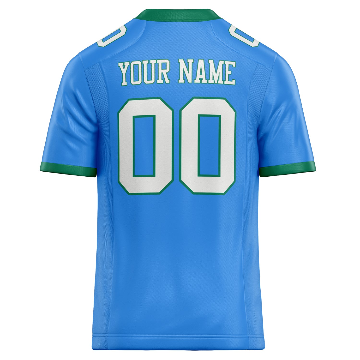 Personalized Electric & Blue White Solid Colour Football Jersey
