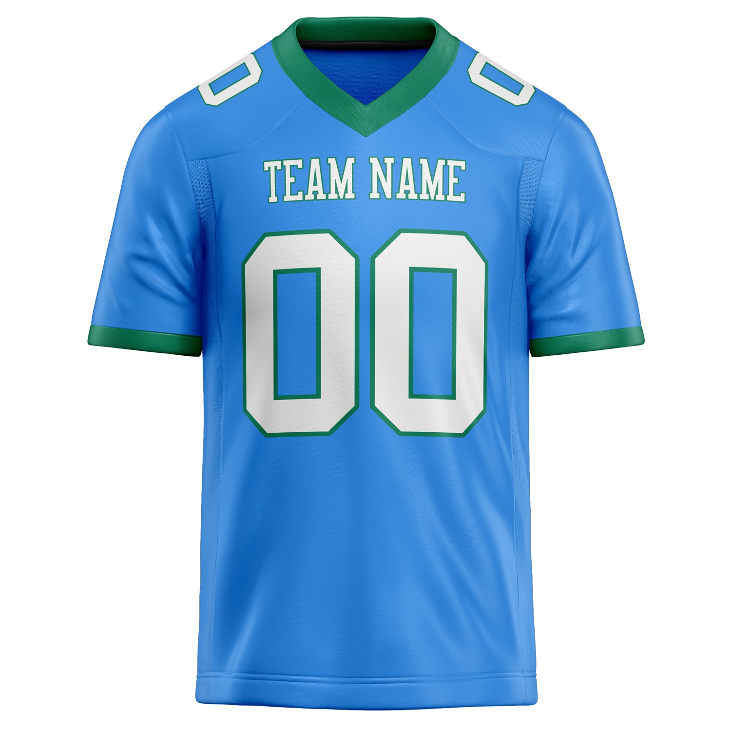 Personalized Electric & Blue White Solid Colour Football Jersey