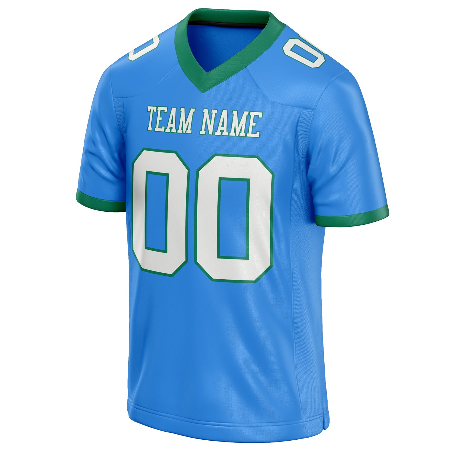 Personalized Electric & Blue White Solid Colour Football Jersey