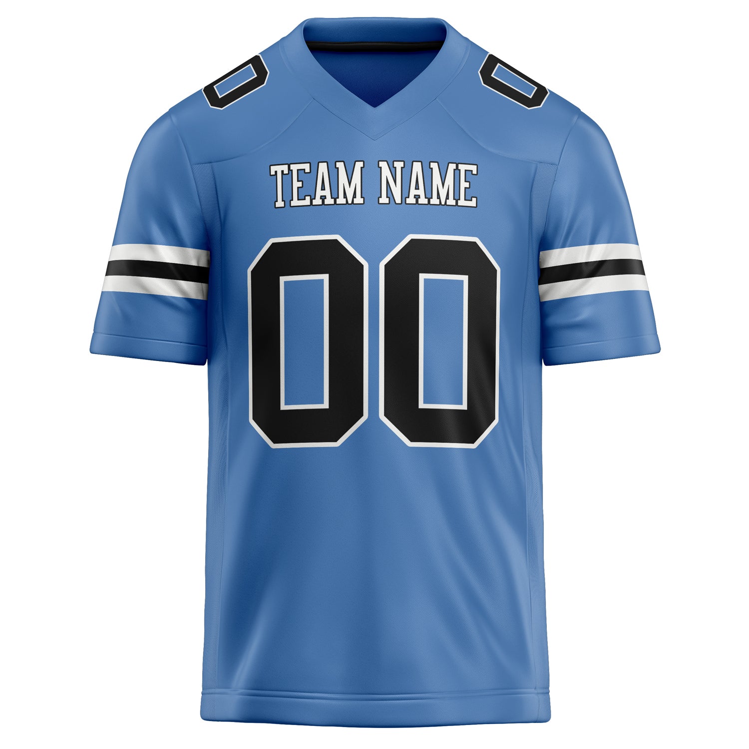 Personalized Electric & Blue Black Solid Colour Football Jersey