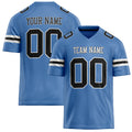 Personalized Electric Blue Black Solid Colour Football Jersey FT02240730EL111