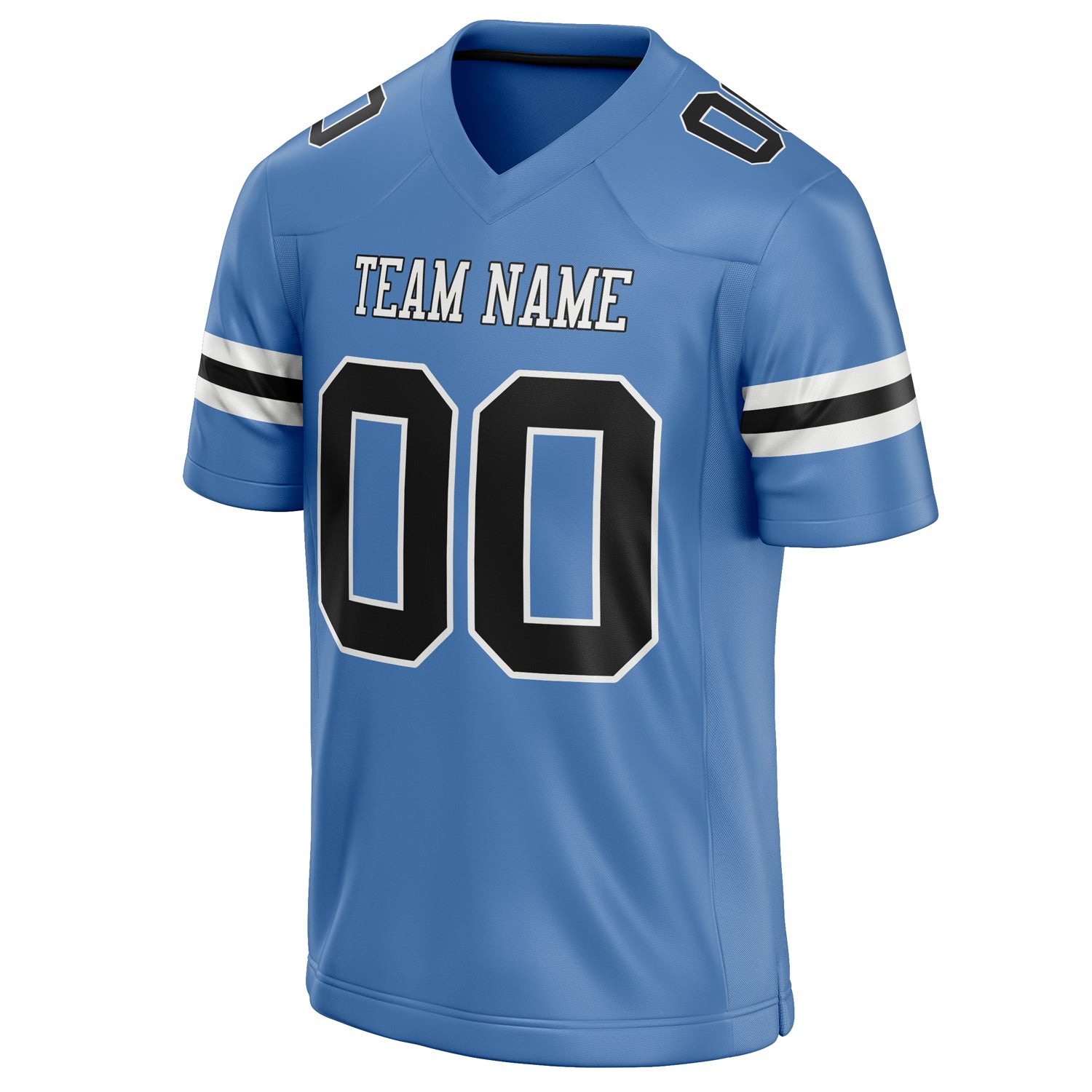 Personalized Electric & Blue Black Solid Colour Football Jersey