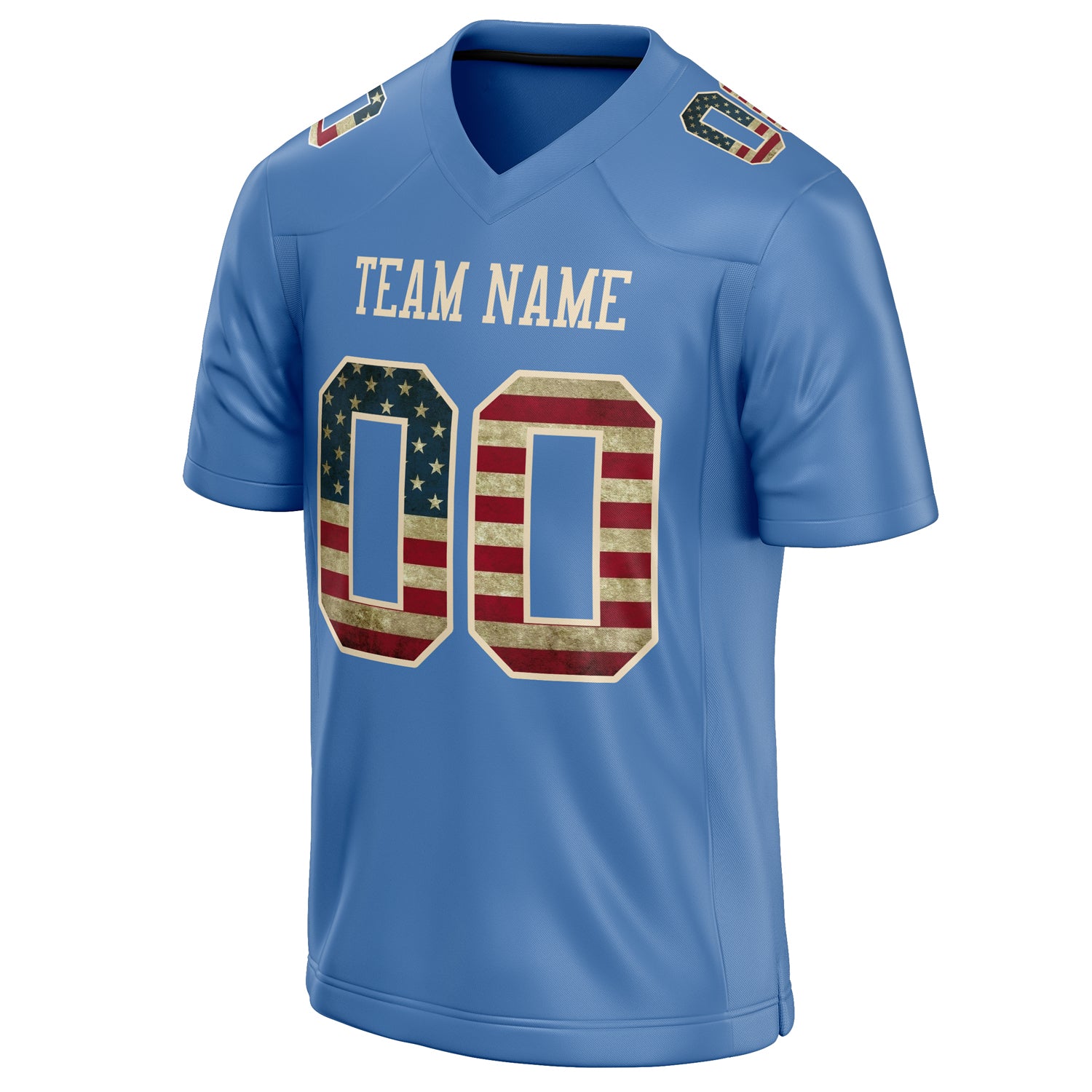 Personalized Electric & Blue cream Solid Colour Football Jersey