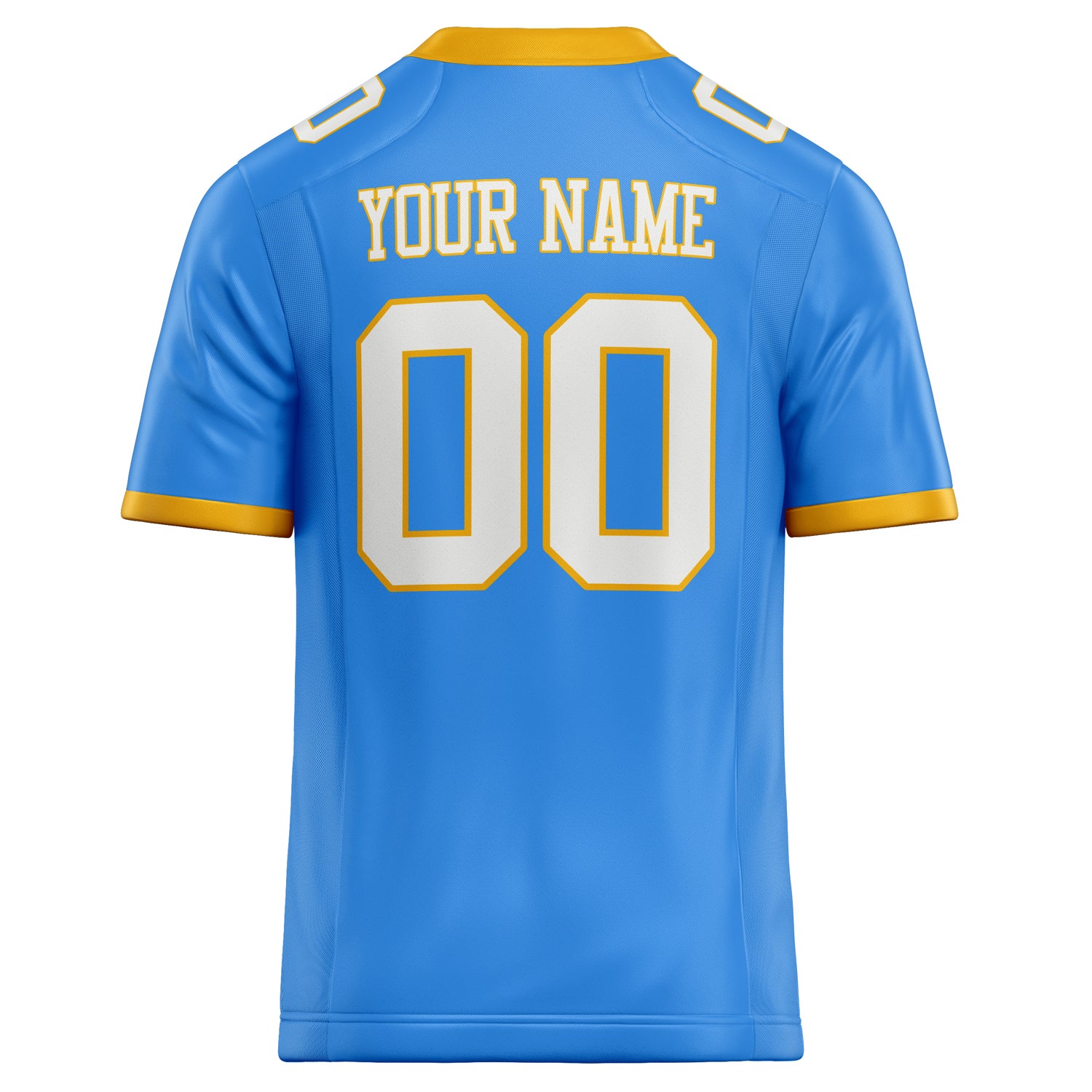 Personalized Electric & Blue White Solid Colour Football Jersey