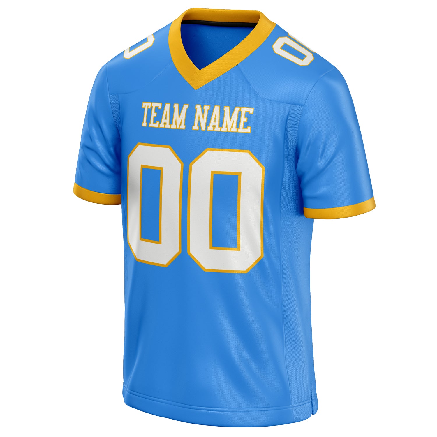 Personalized Electric & Blue White Solid Colour Football Jersey