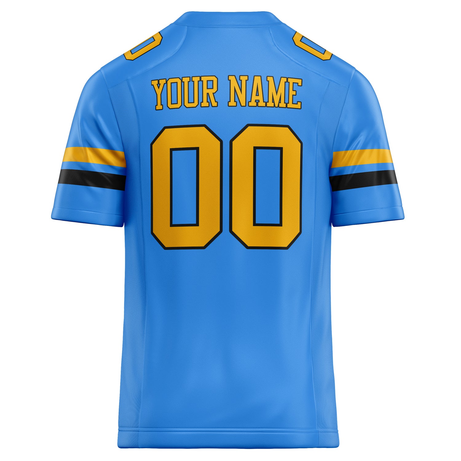 Personalized Electric & Blue gold Solid Colour Football Jersey