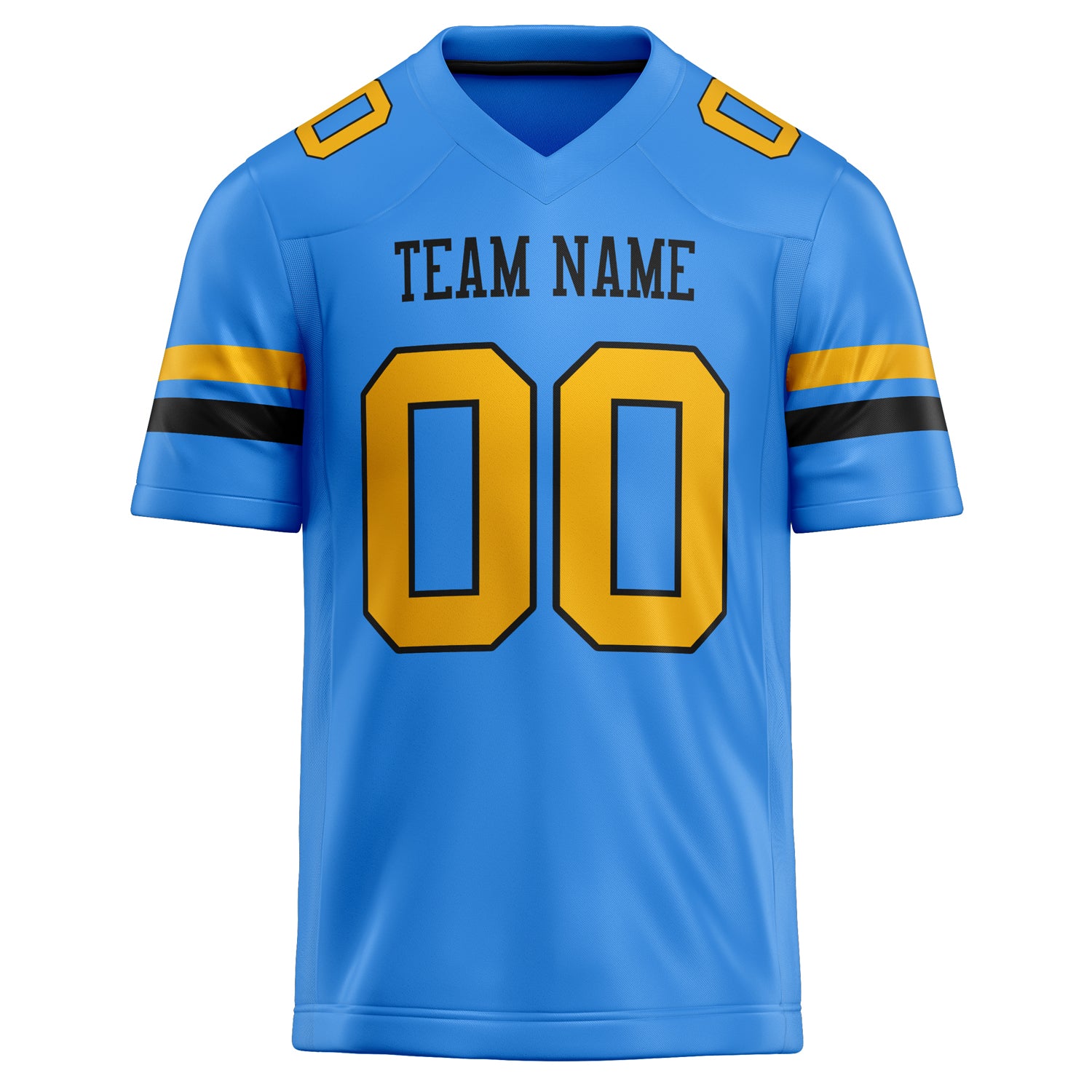Personalized Electric & Blue gold Solid Colour Football Jersey