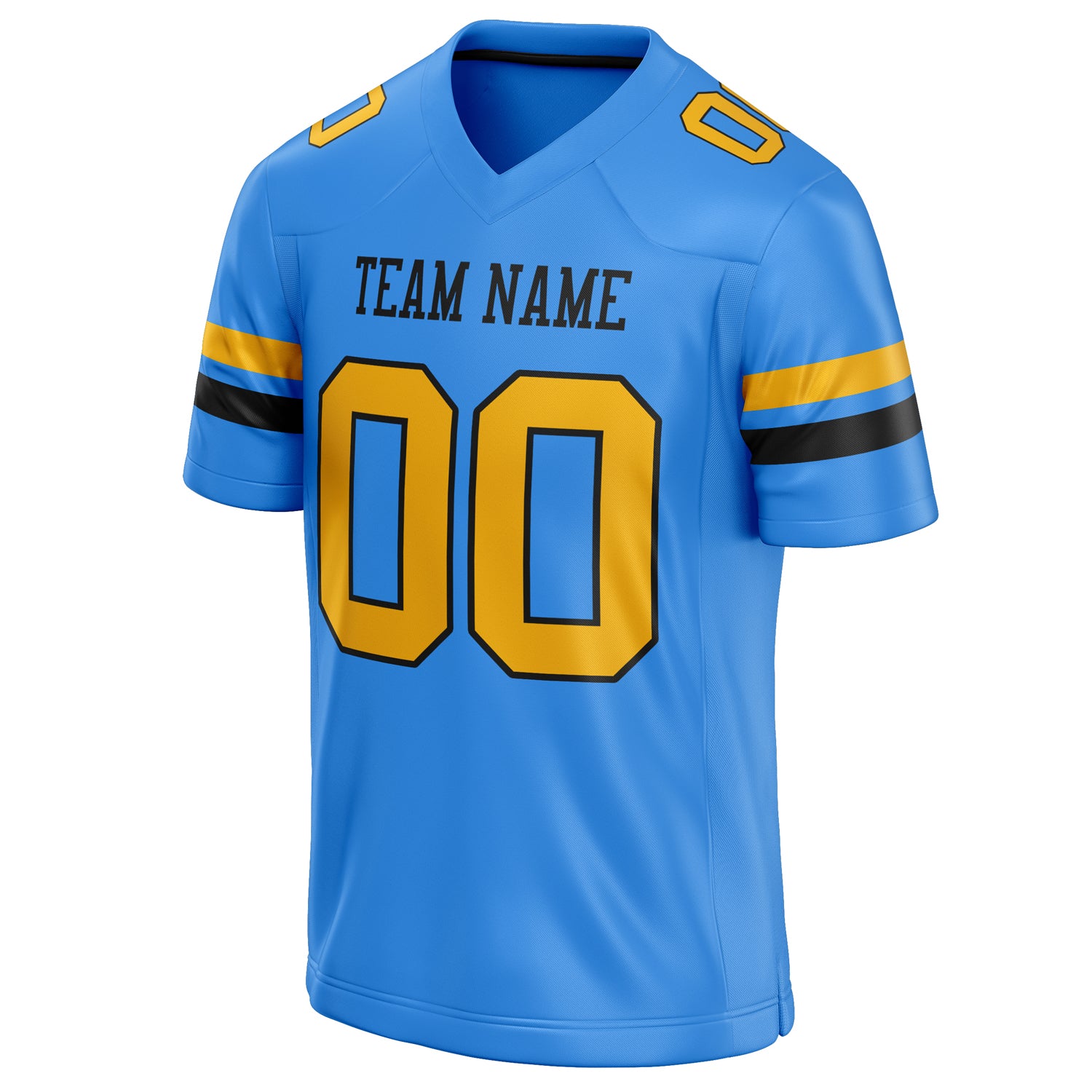 Personalized Electric & Blue gold Solid Colour Football Jersey