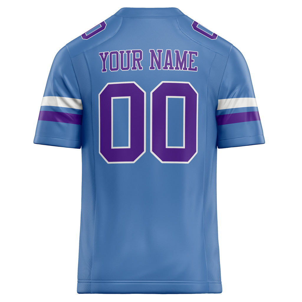 Personalized Electric & Blue Purple Solid Colour Football Jersey
