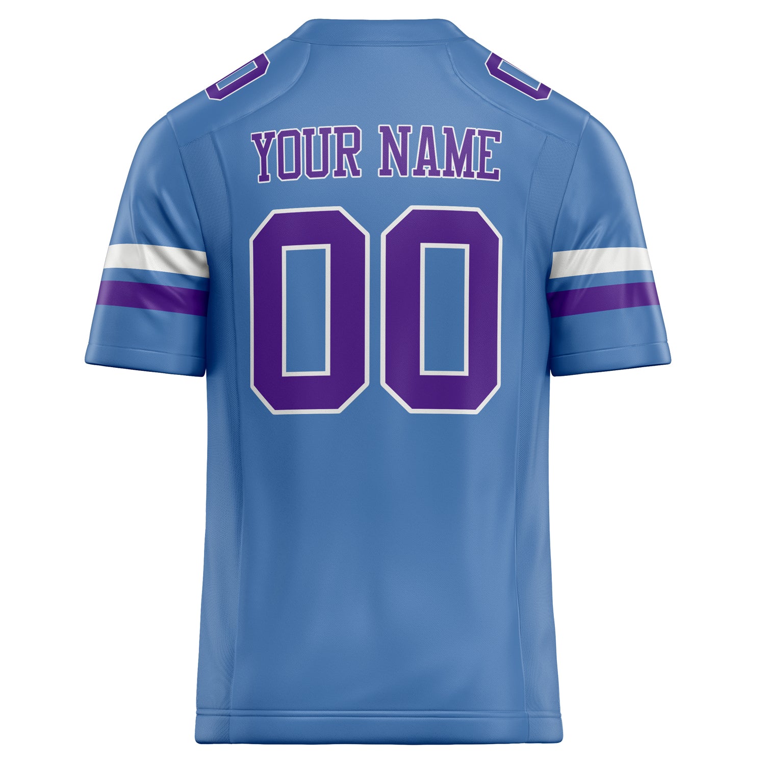 Personalized Electric & Blue Purple Solid Colour Football Jersey