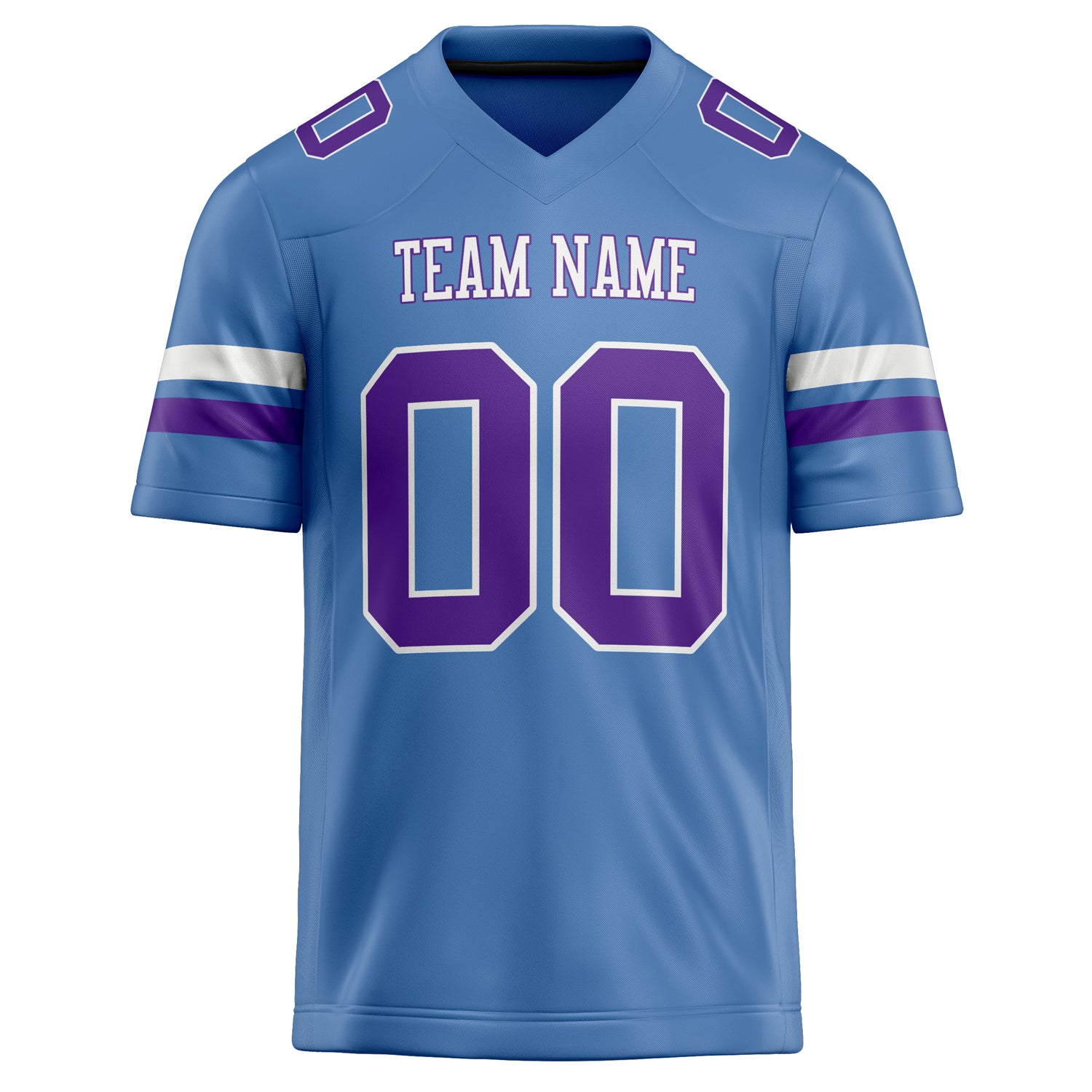 Personalized Electric & Blue Purple Solid Colour Football Jersey