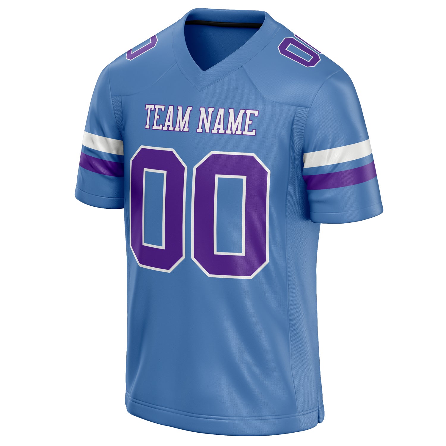 Personalized Electric & Blue Purple Solid Colour Football Jersey