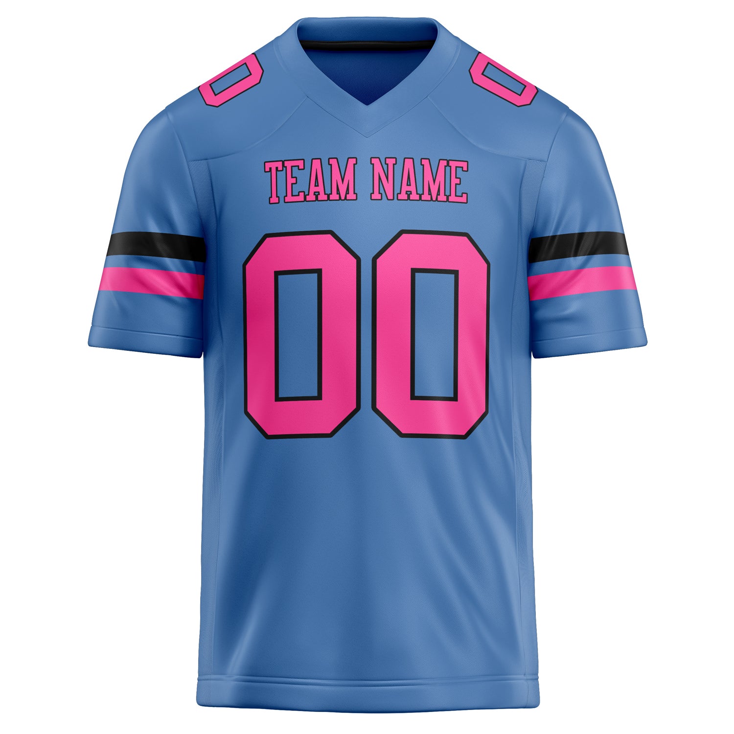 Personalized Electric & Blue pink Solid Colour Football Jersey