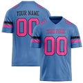 Personalized Electric Blue pink Solid Colour Football Jersey FT02240730EL116