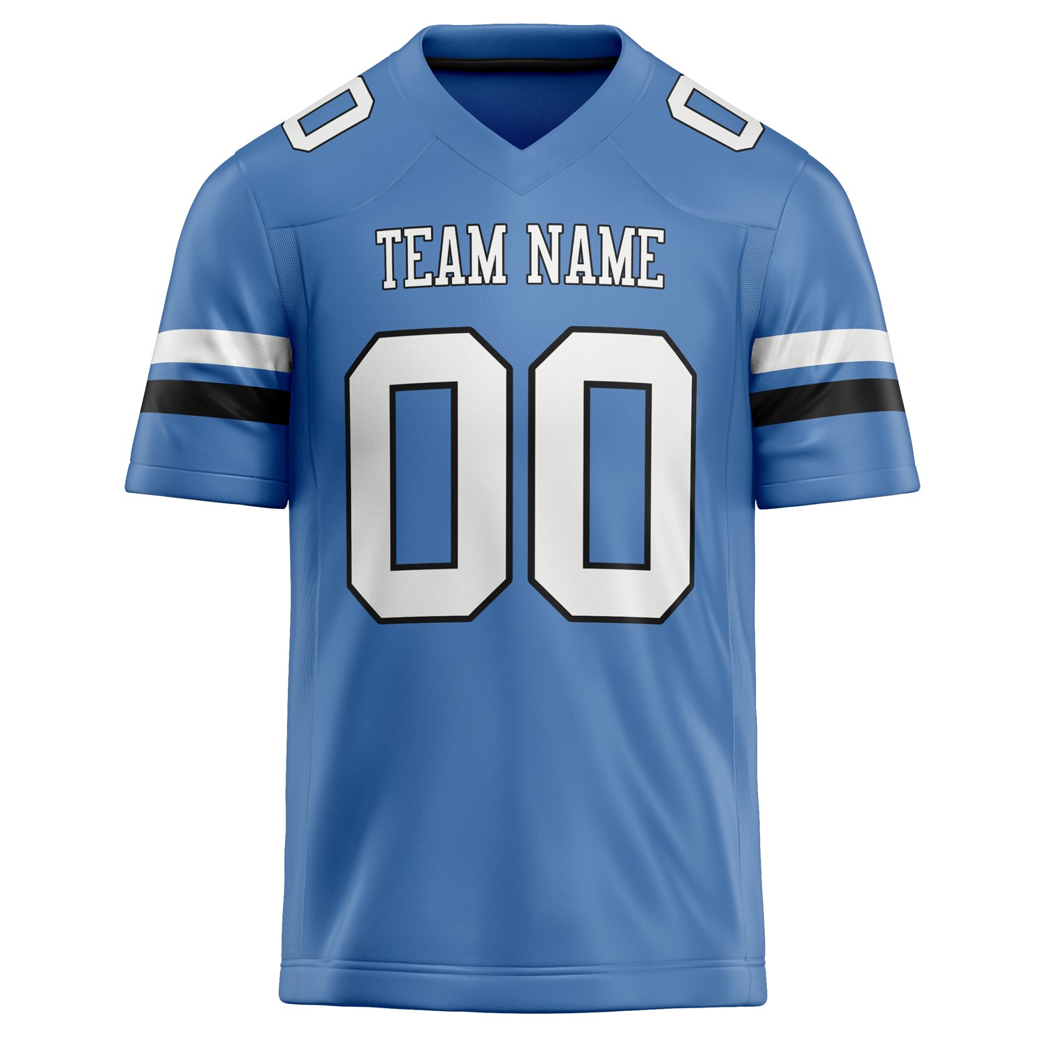 Personalized Electric & Blue White Solid Colour Football Jersey