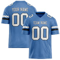 Personalized Electric Blue White Solid Colour Football Jersey FT02240730EL117