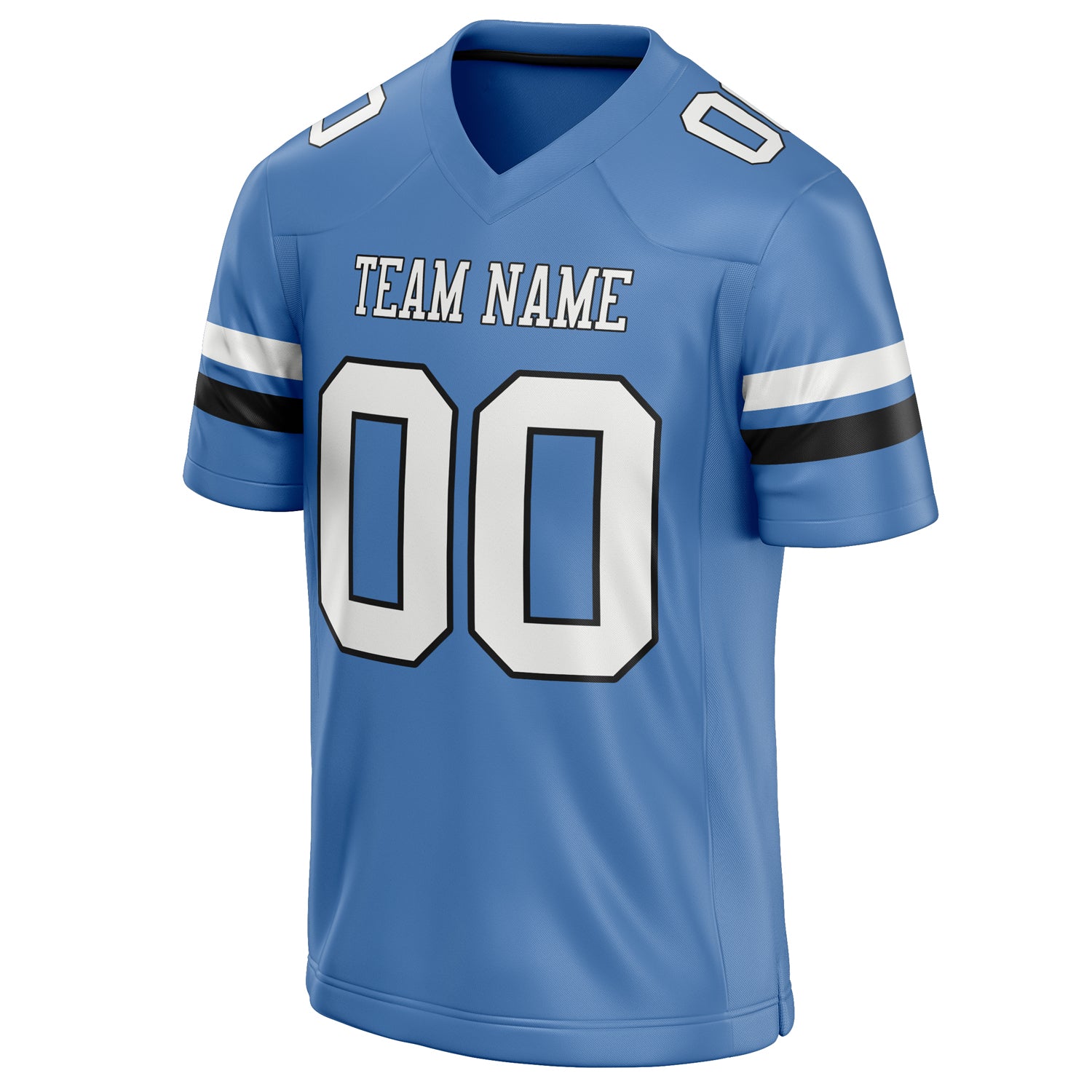 Personalized Electric & Blue White Solid Colour Football Jersey