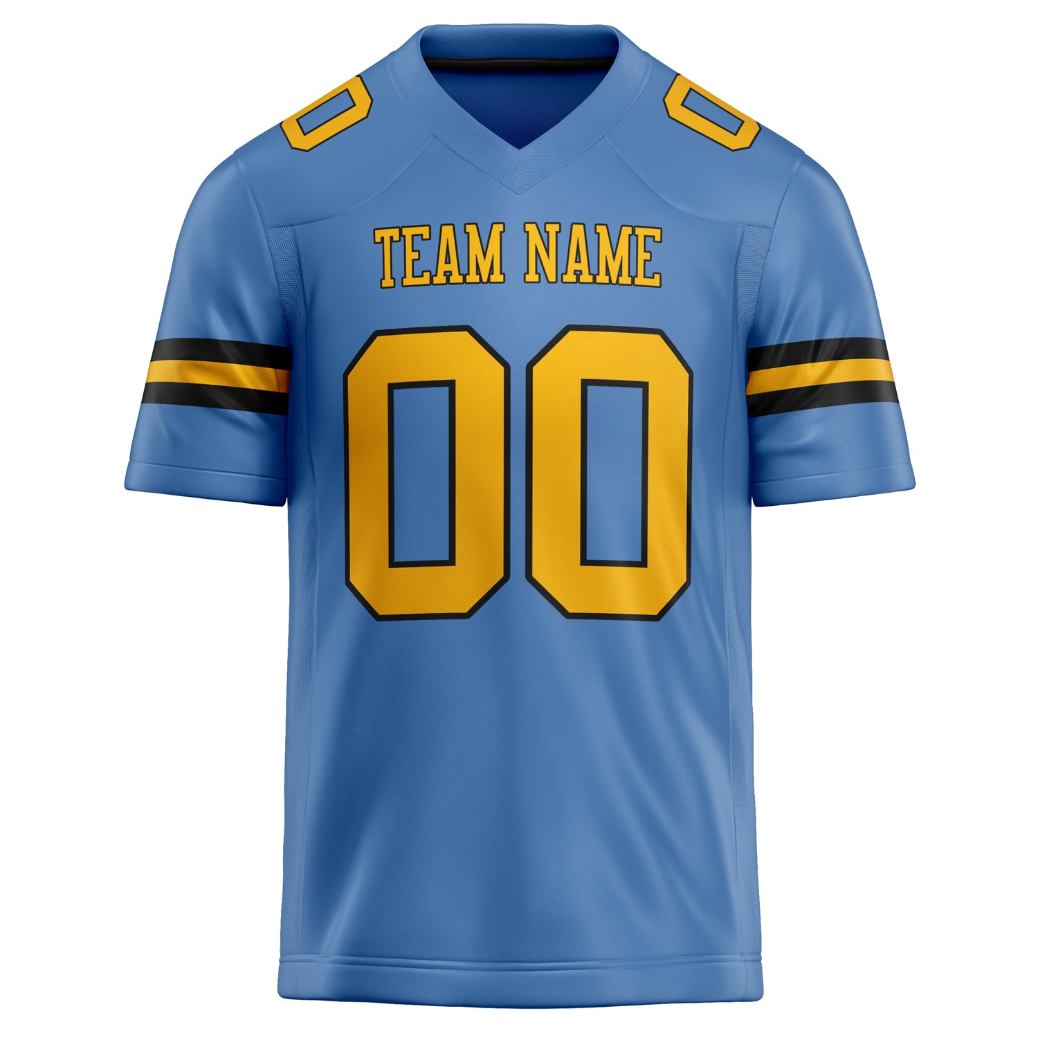 Personalized Electric & Blue gold Solid Colour Football Jersey