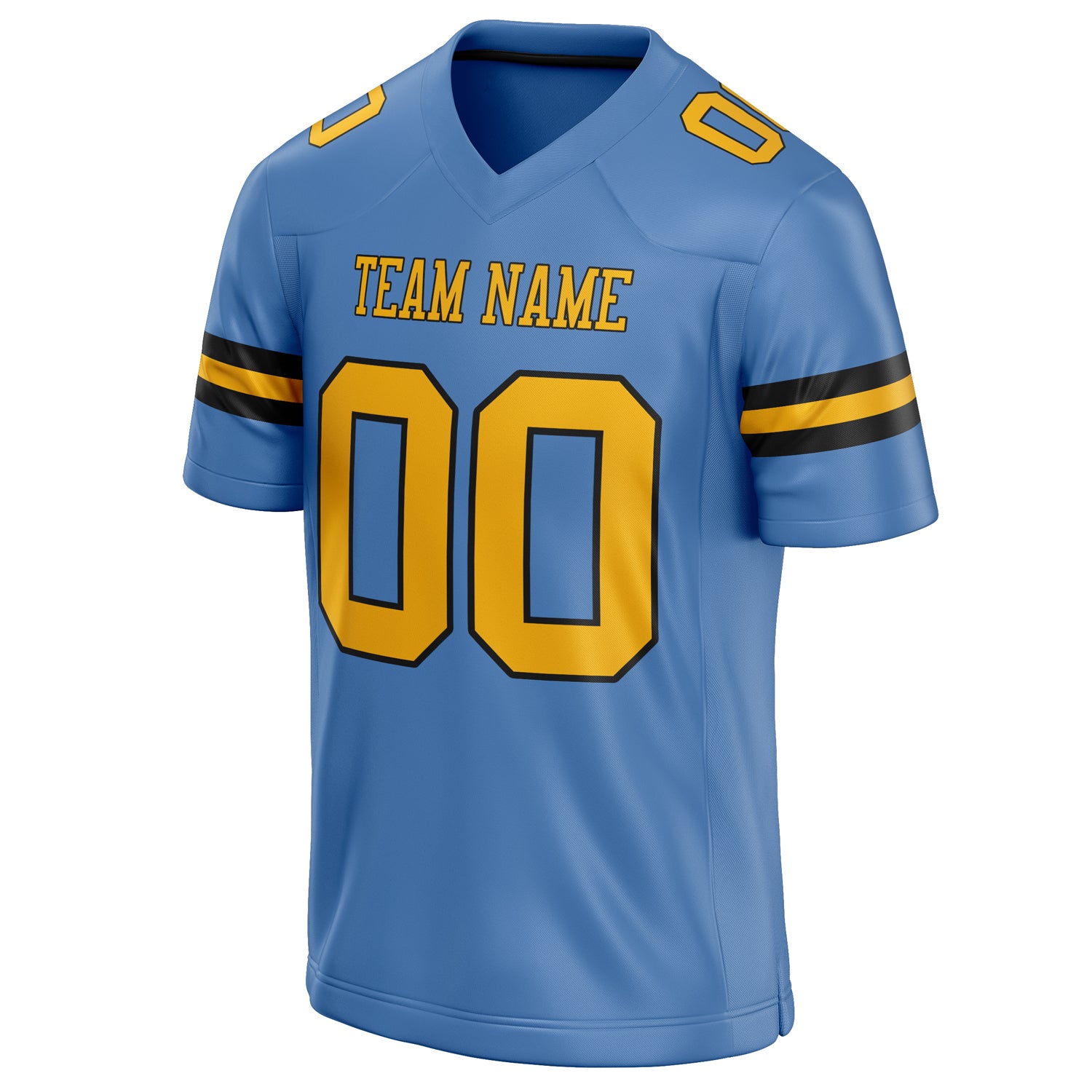 Personalized Electric & Blue gold Solid Colour Football Jersey