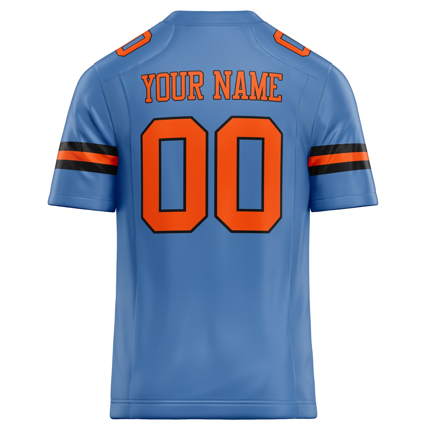 Personalized Electric & Blue orange Solid Colour Football Jersey