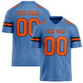 Personalized Electric Blue orange Solid Colour Football Jersey FT02240730EL120