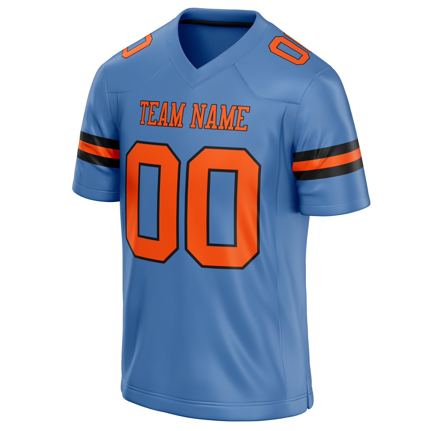 Personalized Electric & Blue orange Solid Colour Football Jersey