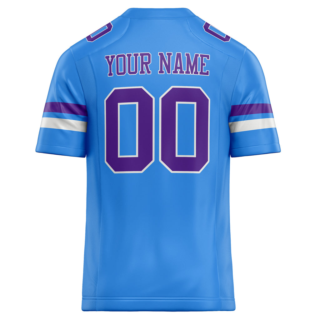Personalized Electric & Blue Purple Solid Colour Football Jersey