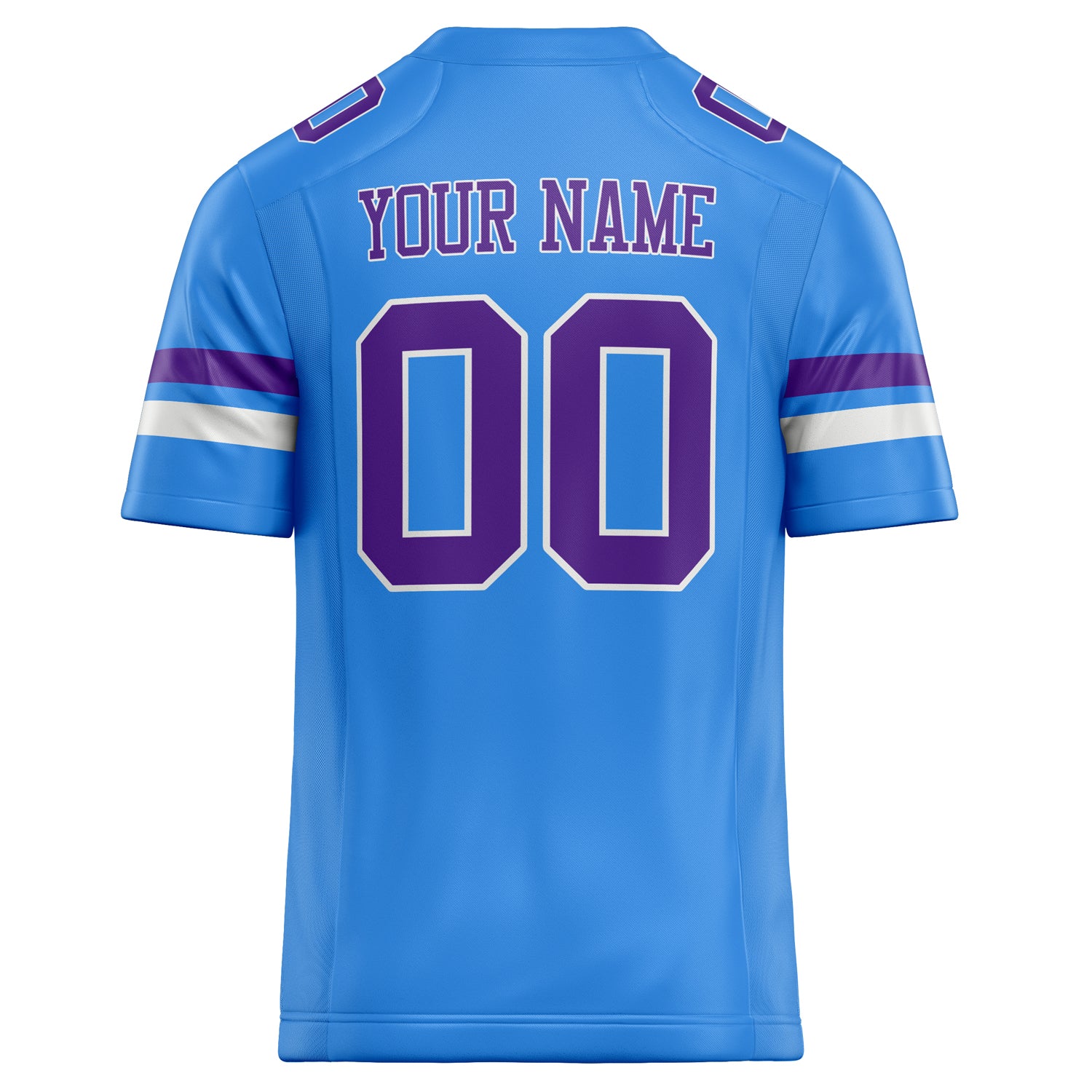 Personalized Electric & Blue Purple Solid Colour Football Jersey