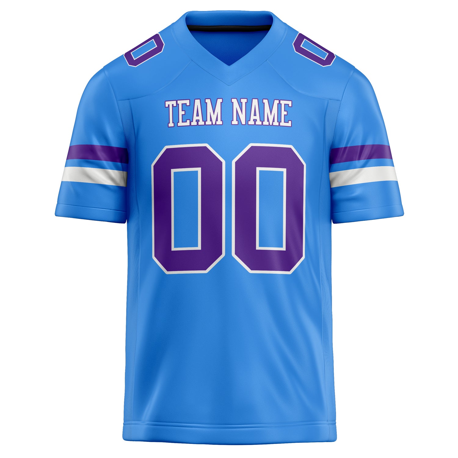 Personalized Electric & Blue Purple Solid Colour Football Jersey