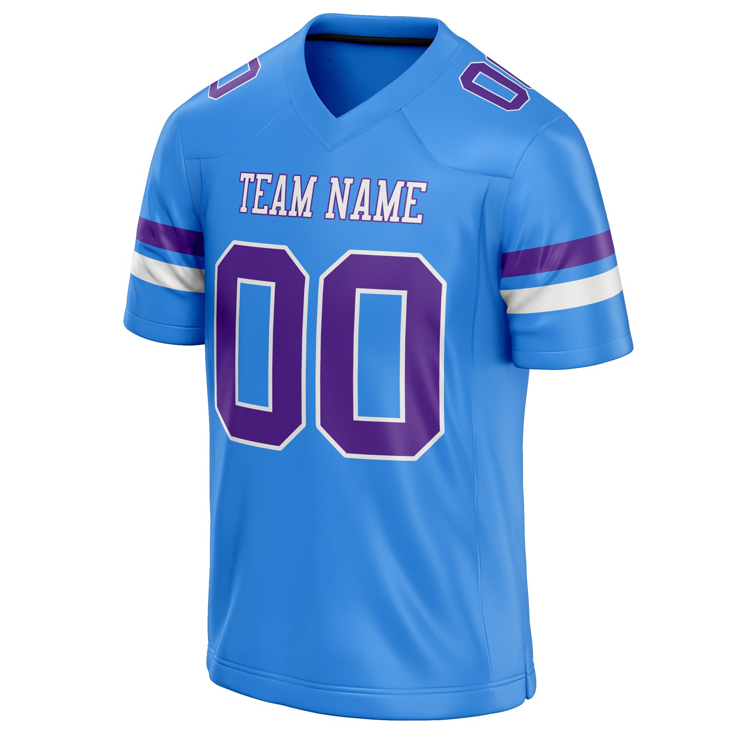 Personalized Electric & Blue Purple Solid Colour Football Jersey