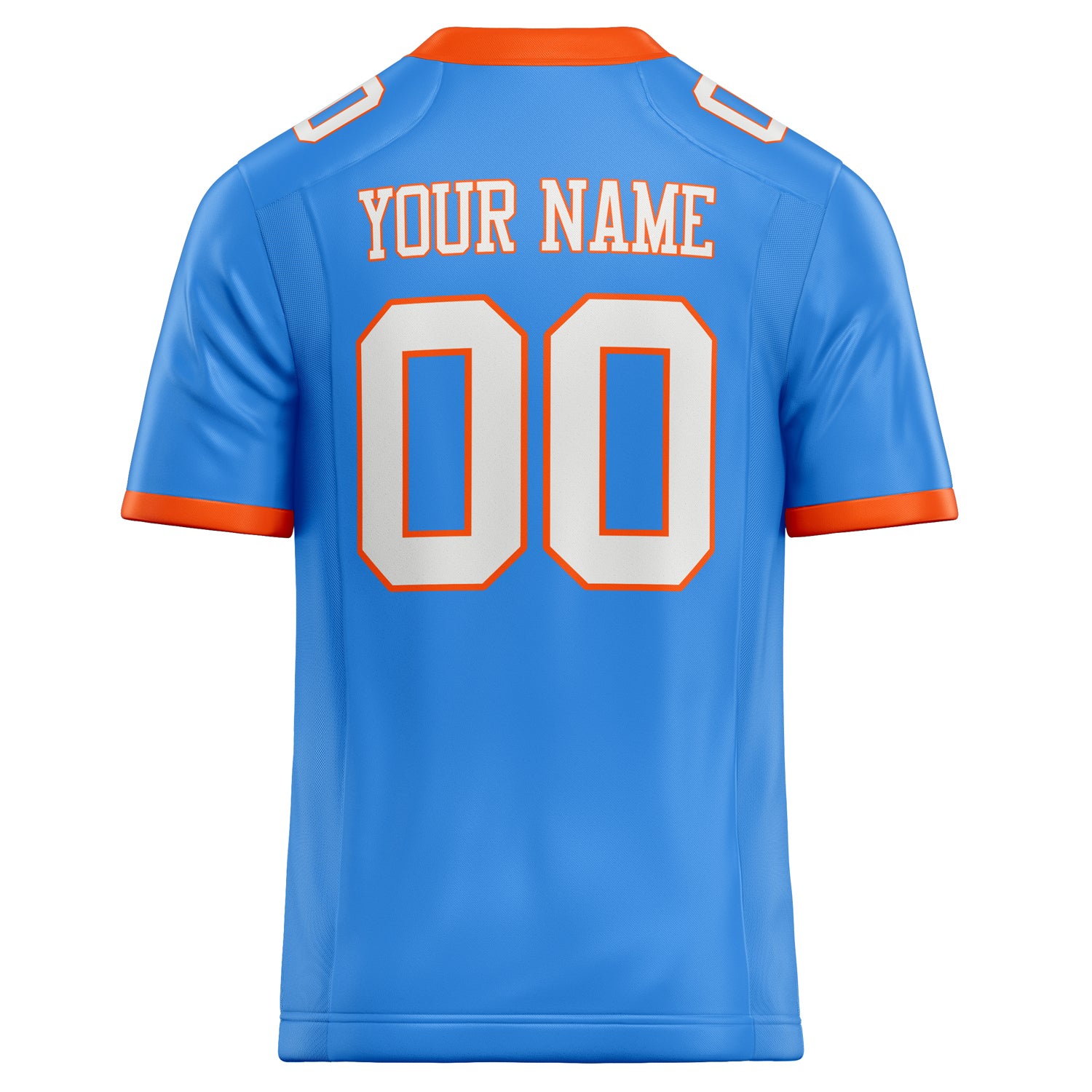 Personalized Electric & Blue White Solid Colour Football Jersey