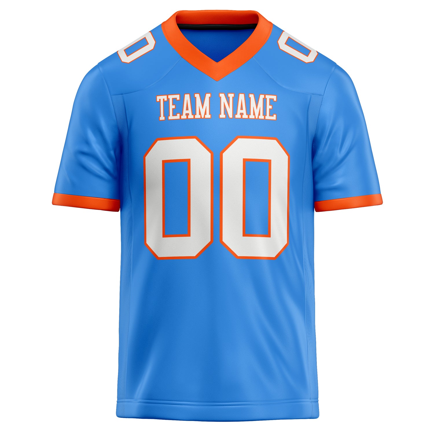 Personalized Electric & Blue White Solid Colour Football Jersey