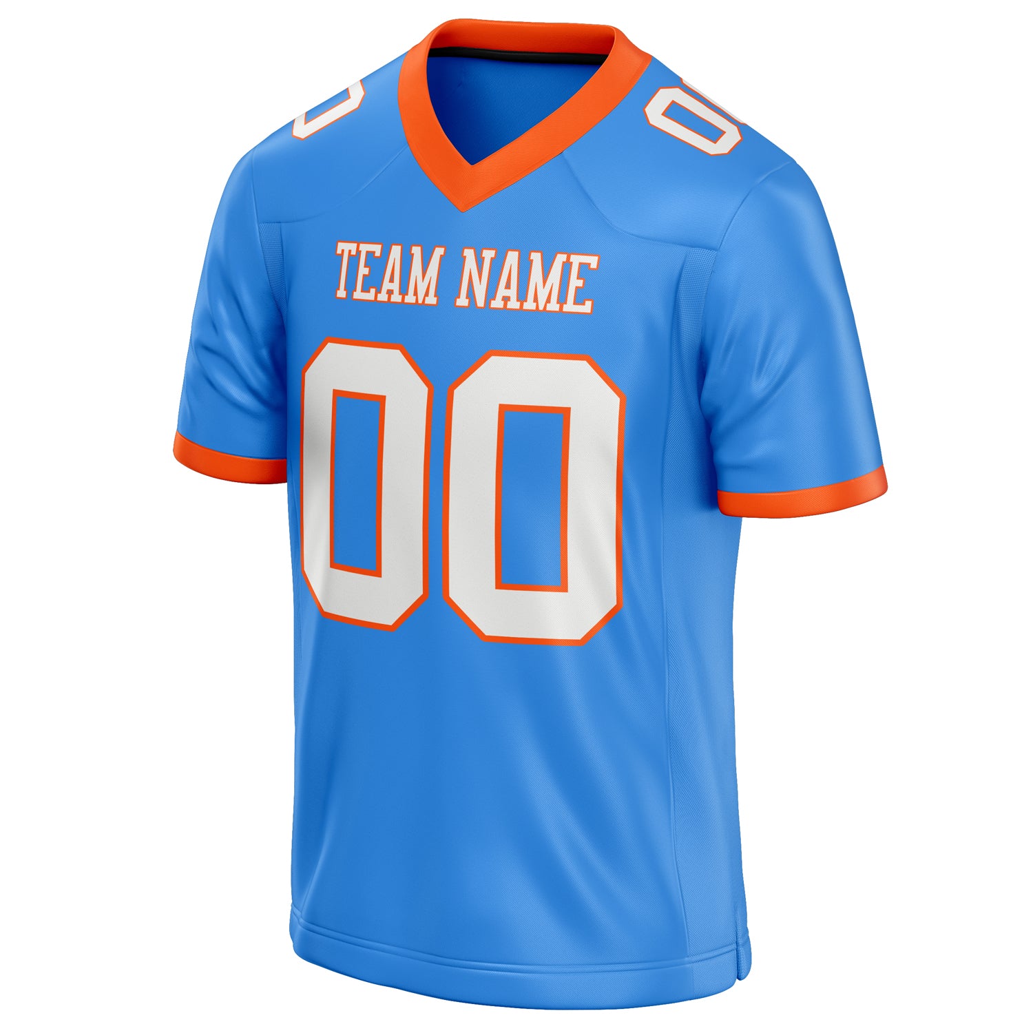 Personalized Electric & Blue White Solid Colour Football Jersey